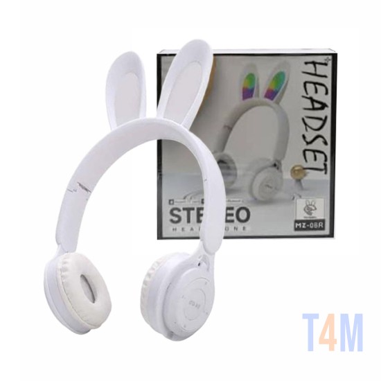 Auriculares Inalámbricos Rabbit Moxom MZ-08R con luz LED Blanco